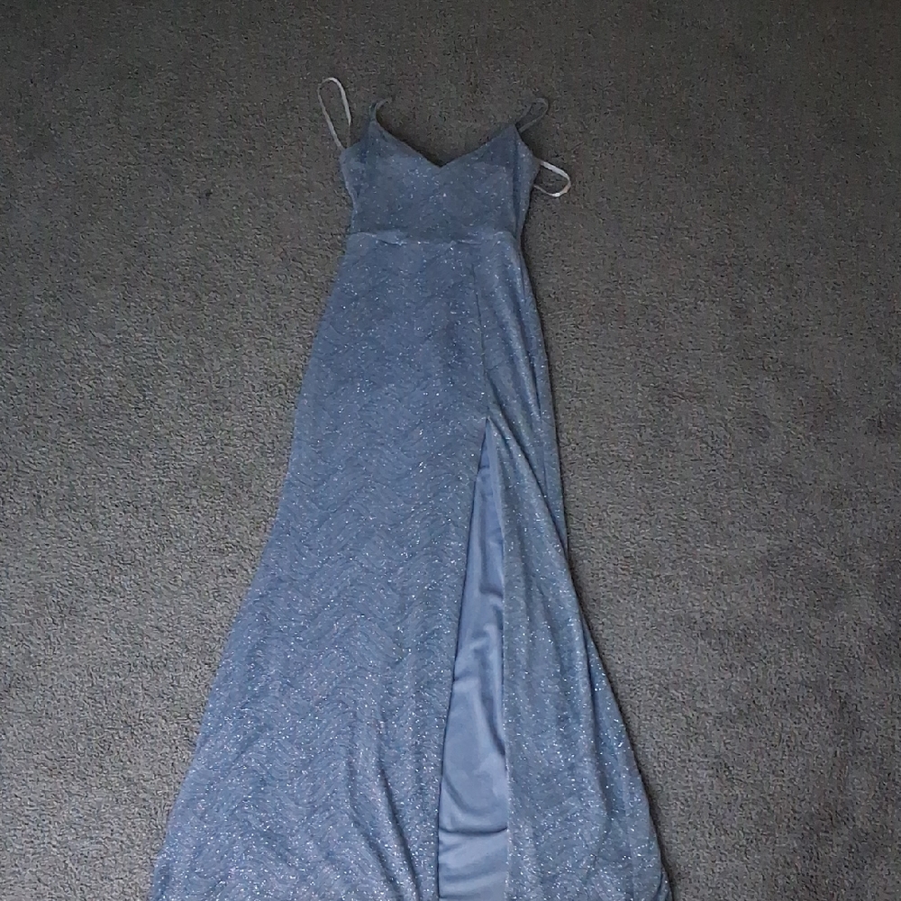 B. Smart Sparkling Blue Maxi Dress